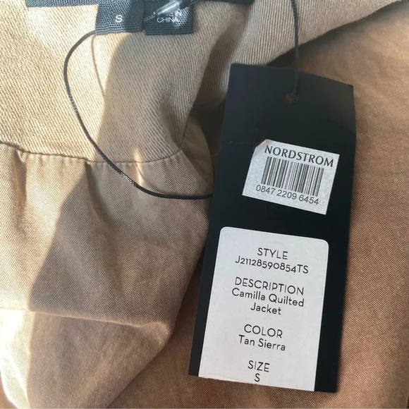 Veronica Beard Camilla Quilted Jacket Tan - S - Picture 12 of 14